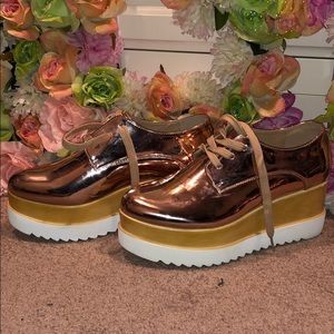 Rose gold platforms